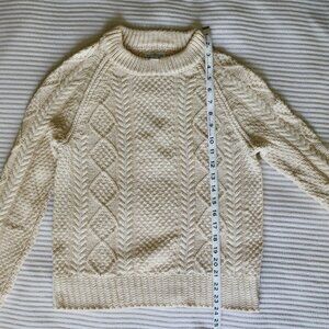 100% Cotton LL Bean Fisherman Sweater Size Small